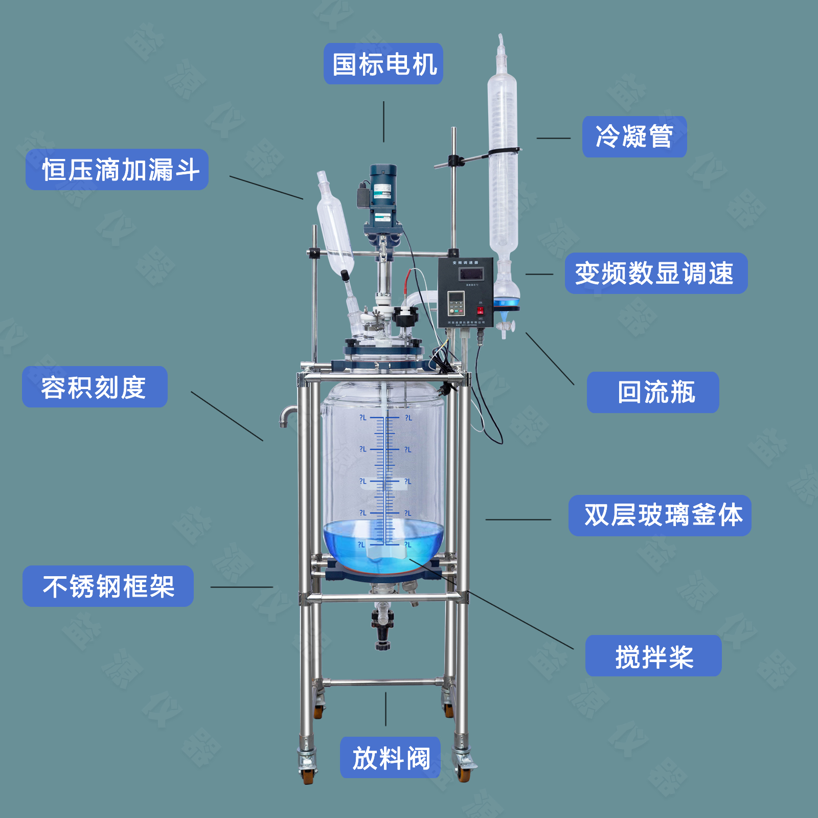 玻璃釜分解示意圖